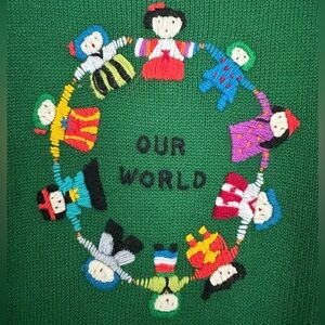 1970s Embroidered Novelty Sweater